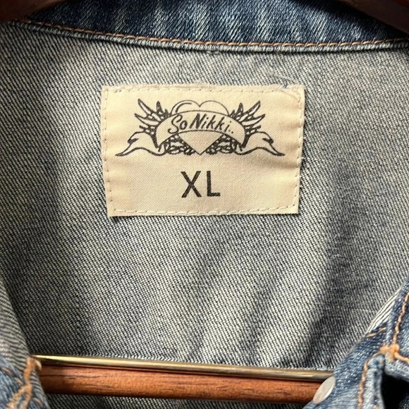 So Nikki Girls size XL denim jacket - Picture 2 of 8